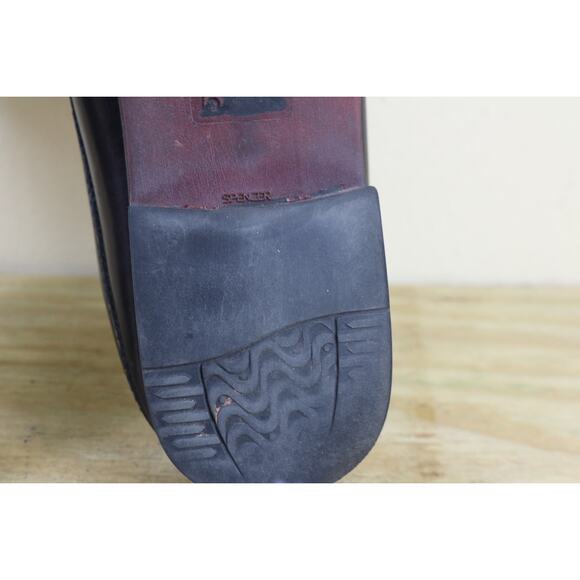 GH Bass Weejuns Womens 11M Red Burgundy  Leather Peggy Penny Mules Loafers Shoes - Picture 14 of 14